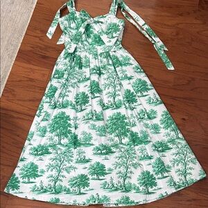 Prosperina Eden green midi dress NWT